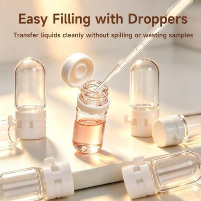 2ml 0.068 fl oz Essential Oil Samples Bottles, 20 Pack, Clear