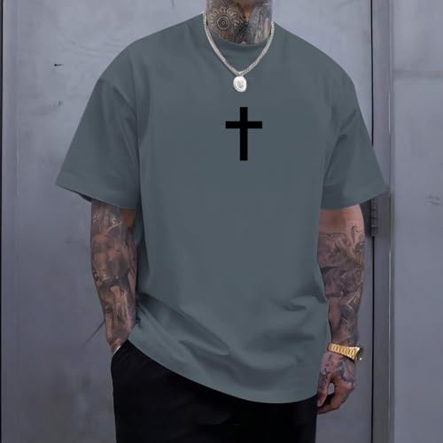 Mens Christian Bible Verse Shirts Dear Person Behind Me T Shirt Religious Jesus Inspirational Cross Graphic Tees - color: Dark Gray, size: XX-Large