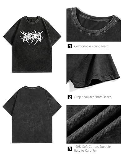 BAPHITY Mens Streetwear Crew Neck Cotton Graphic T Shirt - color: Black Vine, size: Small