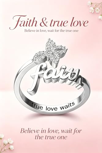 Dorunmo Adjustable Open Rings 925 Sterling Silver Cute Animal Rings for Women Vintage Jewelry Gifts - style: Faith
