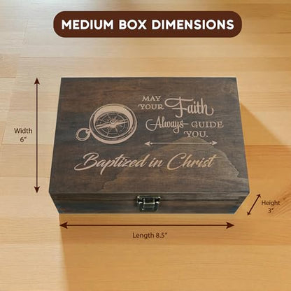 Baptism Memory Box, Engraved Christening Gift for Boys & Girls, Medium - size: Medium, style: Baptism