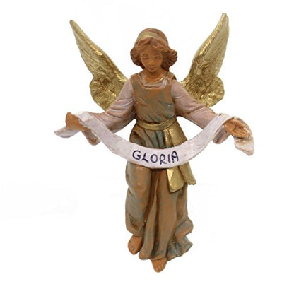 Fontanini by Roman Inc., Gloria Angel, 5" Holy Family Collection, Nativity Figure and Accessories, Hand Sculpted and Painted