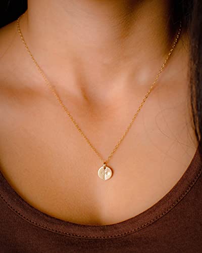 EFYTAL Baptism Gifts, Dainty Gold Cross Necklace for Women, Confirmation, First Communion
