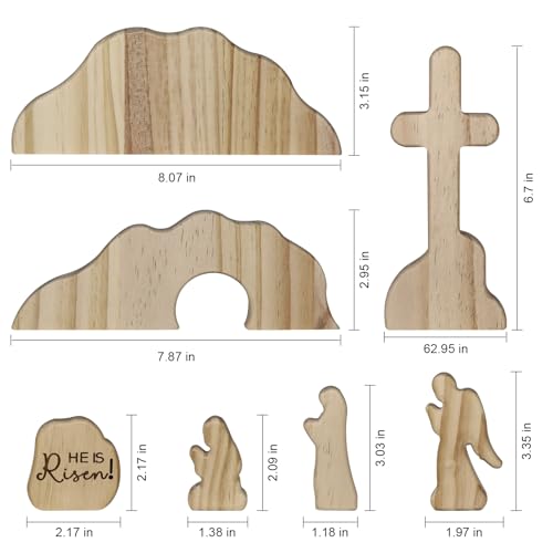 He is Risen Wooden Easter Resurrection Empty Tomb Set Christian Gifts