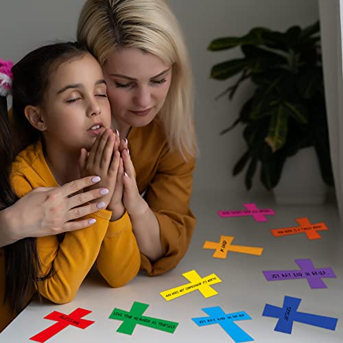 Geyee 108 Pcs Cross Cutouts Paper Bulletin Board Decor 3.5 in Die Cut - size: 3.5 Inches, style: Cross