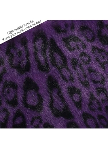 LA CARRIE Womens Leopard Print Infinity Scarf Loop Circle Neck Warmer - color: Leopard Purple