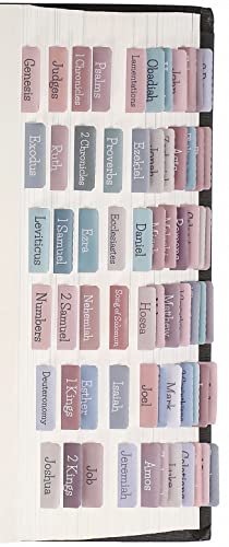 Pastel Bible Tabs, Laminated Bible Tabs for Women, Bible Journaling Supplies, Bible Book Tabs, Christian Gift, 90 Bible Tabs Old and New Testament, Includes 24 Blank Tabs - color: Pastel