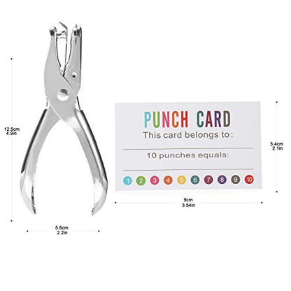 ONEDONE Punch Cards (Pack of 400) Reward Punch Cards for Classroom Behavior Incentive Awards for Kids Students Teachers Home Classroom School Business Loyalty Gift Card - 3.5" x 2" - size: 3.5 IN (Pack of 2)