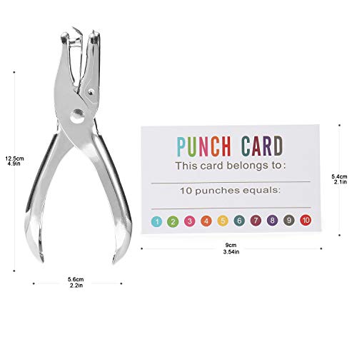 ONEDONE Punch Cards (Pack of 400) Reward Punch Cards for Classroom Behavior Incentive Awards for Kids Students Teachers Home Classroom School Business Loyalty Gift Card - 3.5" x 2" - size: 3.5 IN (Pack of 2)