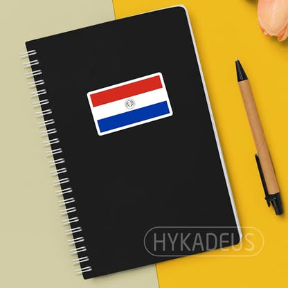 (3Pcs) Paraguay Flag Sticker, Paraguayan Stickers Country Flags Vinyl Decal - color: Paraguay
