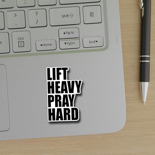 (3Pcs) Lift Heavy Pray Hard Sticker Christian Inspirational Decals Decorate Books Laptop Phone Water Bottles Kindles Tumbler Waterproof Vinyl Stickers 2,2 x 3 Inch - color: Lift Heavy Pray Hard