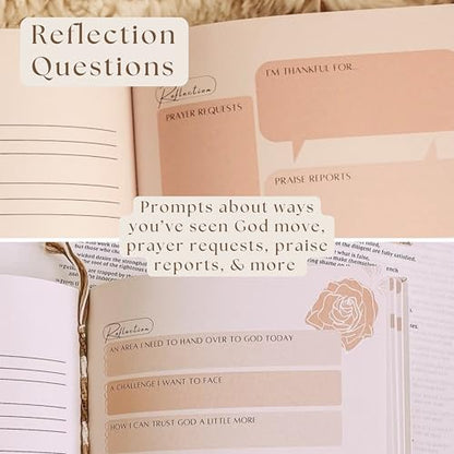 Bible Notes Journal - Guided Devotional and Prayer Notebook for Women - SOAP Scripture, Takeaways, Notes - Christian Bible Study Tool and Gift Idea (Pink - Book Bound) - color: Pink - Book Bound