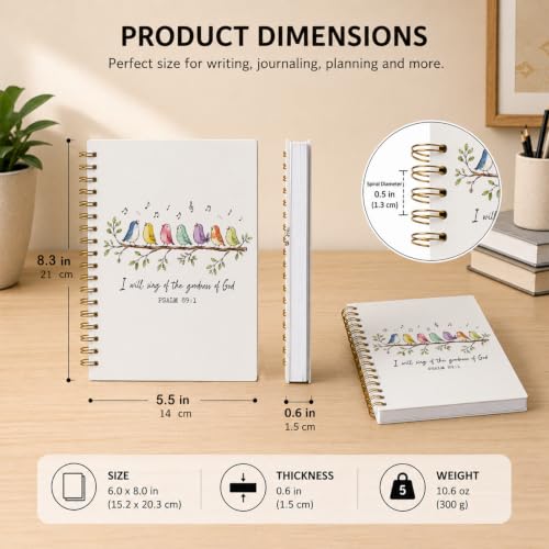 Bird Notebook Christian Faith Journal Gift for Women Teachers