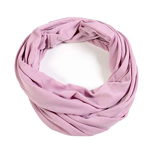 Super Soft Cotton Blend Lightweight Solid Color Multi Loop Infinity Scarves - color: Lavender