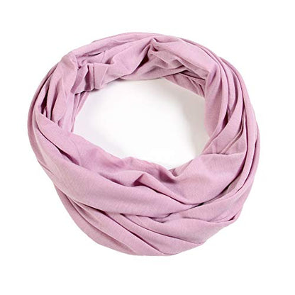 Super Soft Cotton Blend Lightweight Solid Color Multi Loop Infinity Scarves - color: Lavender