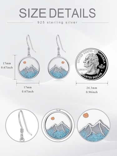 Dorunmo 925 Sterling Silver Mustard Seeds Dangle Earrings for Women Mountains Earrings Hypoallergenic Christmas Jewelry Gifts for Women - style: Mustard Seeds-01