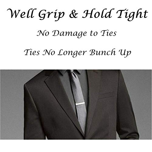 Tie Clips for Men, Mens Tie Clip Silver, Mens Tie Bars, Clip on Tie for Men - color: Silver Tie Clip J