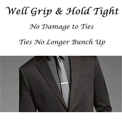 Tie Clips for Men, Mens Tie Clip Silver, Mens Tie Bars, Clip on Tie for Men - color: Silver Tie Clip J