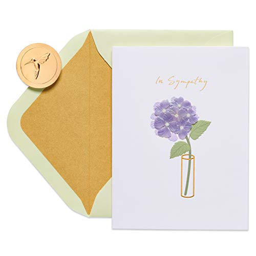 Papyrus Sympathy Card (Floral Vase) - color: Floral Vase