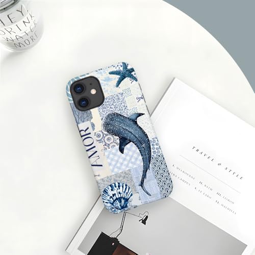 Compatible with iPhone 11,Durable & Shockproof Phone Case Cover Design - Blue Ocean Shark - color: Blue Ocean Shark, size: iPhone 11