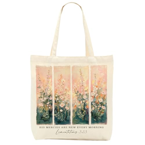 Faith Canvas Tote Bag, Christian Gifts for Women Mama Sister Inspirational Bible Verse Birthday Christmas - color: Aesthetic Boho 872