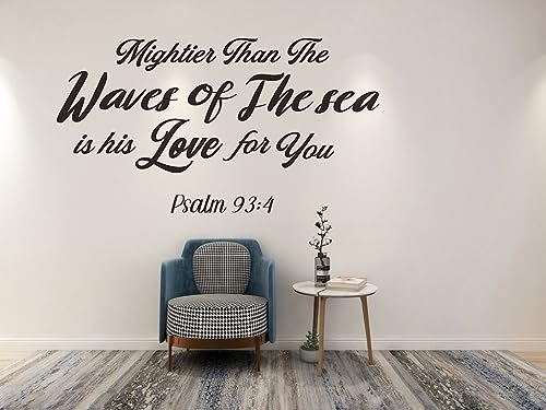 Psalm 93:4 Bible Verse Wall Decal, Christian Scripture Wall Sticker