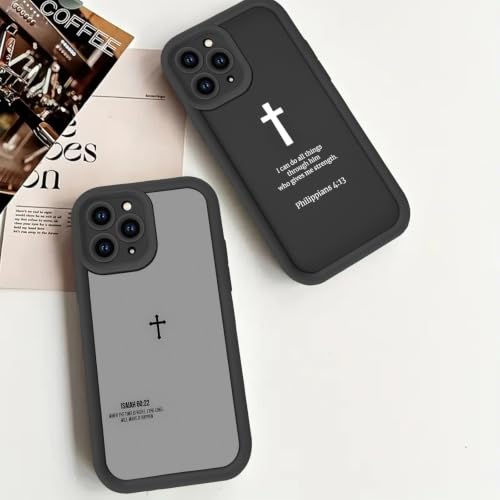 God's Plan Isaiah 60:22 Bible Verse Jesus Cross Christian Black Phone Case for iPhone 17e/iPhone 16e Case Shockproof Soft Protective for Women Cover Funda for iPhone 17e/iPhone 16e 6.1 Inch - color: Aesthetics