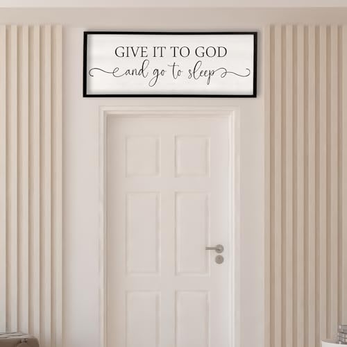 Surfapans Give It To God And Go To Sleep Sign, 40"x15", Black - color: Give It To God And Go To Sleep（Black), size: 40"L x 15"W