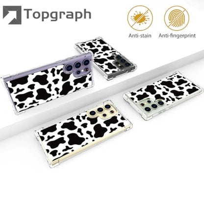for Samsung Galaxy S24 Ultra Case - Black Cow Print - color: Black Cow Print, size: Galaxy S24 Ultra
