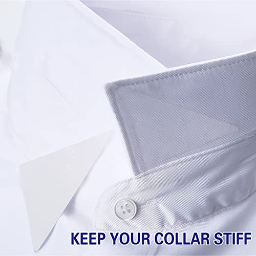 Collar Stays for Polo Shirts, No Curl Collar Polo Shirt Collar Stays, Polo Shirt Collar Fixed Great for Any Shirt with Collar - color: 120 Pcs
