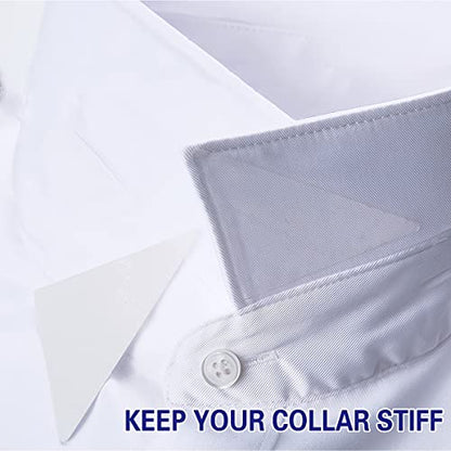 Collar Stays for Polo Shirts, No Curl Collar Polo Shirt Collar Stays, Polo Shirt Collar Fixed Great for Any Shirt with Collar - color: 120 Pcs