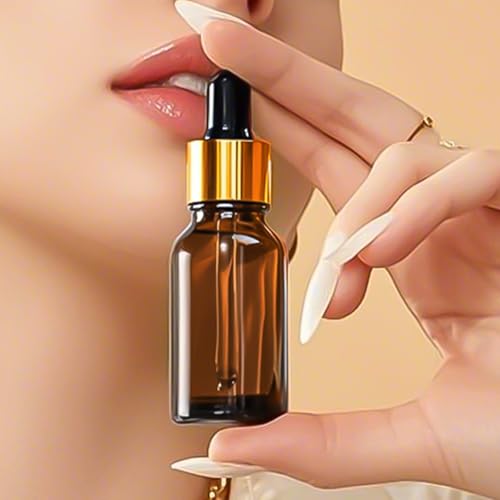 4 Pack 1/2 oz Clear Glass Dropper Bottles Essential Oil Containers