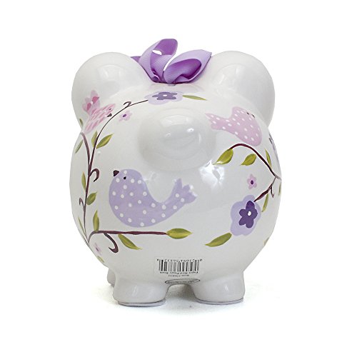 Child to Cherish Ceramic Piggy Bank for Girls, Paper Bird - color: Paper Bird