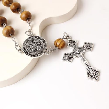 A Prayer Bead Bracelet Designed for Christian Believers, Car Steering Wheel Hanging Beads, car Crosses, car Rearview Mirror Suspension Accessories Decoration, Christian Gifts