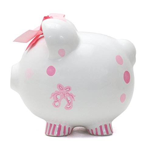 Child to Cherish Ceramic Piggy Bank for Girls, Ava's Tutu - color: Ava's Tutu