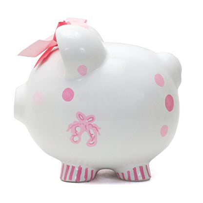 Child to Cherish Ceramic Piggy Bank for Girls, Ava's Tutu - color: Ava's Tutu