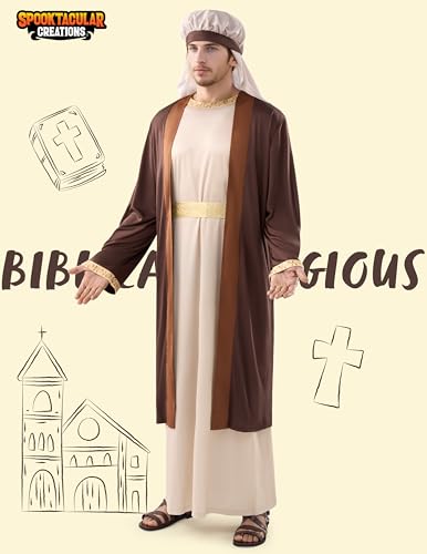 Spooktacular Creations Halloween Adult Bible Costume, Biblical Robe, Halloween Costumes for Men - size: X-Large