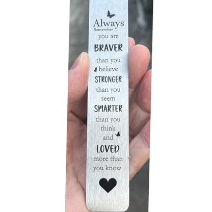 Bible Bookmarks Book Markers, Metal Christian Bookmark Gift Accessories (Always Remember You are Brave) - style: Always remember you are brave