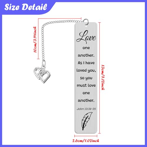 Scripture Bookmark Inspirational Christian Gifts for Women Men Stainless Steel Bookmarks Religious Gift for Friends Book Markers for Reading Religious Wedding Valentines Day Gift - color: Religious Gifts Bookmark - Style 2