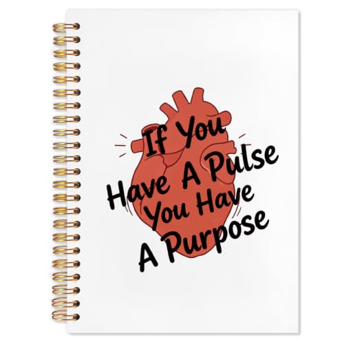 Anatomical Heart Christian Spiral Notebook 5.5x8.3 - color: White Anatomical Heart
