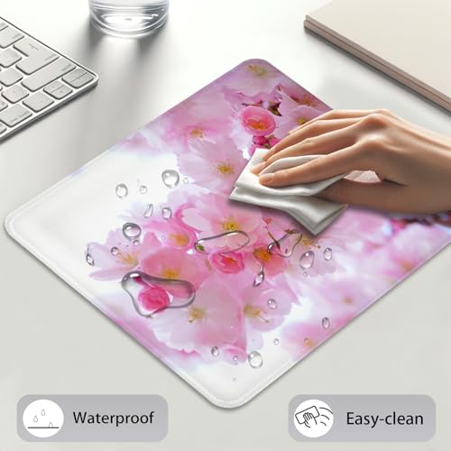 Pink Sakura Cherry Blossoms Design, Spring Floral Nature Flowers Desk Mat - color: Color_DE0013XX
