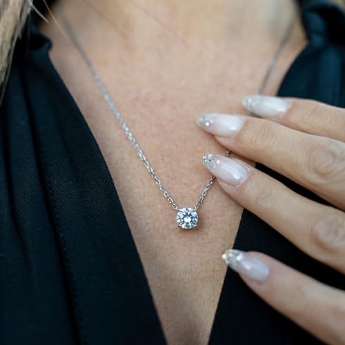 SERASAR Premium Necklace Women| 316L Stainless-Steel | 18 Carat - color: Silver, style: Zirconia