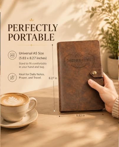 Leather Journal, Proverbs 3:5-6 Cover - color: Proverbs 3:5-6