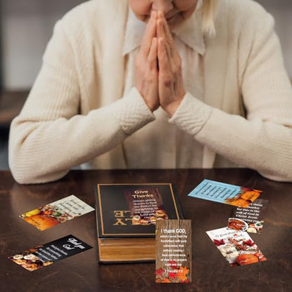 200 Pcs Fall Thanksgiving Scripture Cards Bible Verse Prayer Card - style: Fall