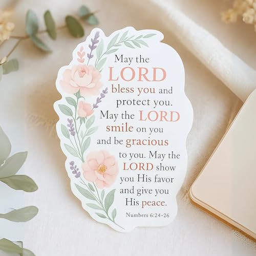 3Pcs May The Lord Bless You and Protect You Sticker Numbers 6:24-26 - color: May the Lord Bless You and Protect You