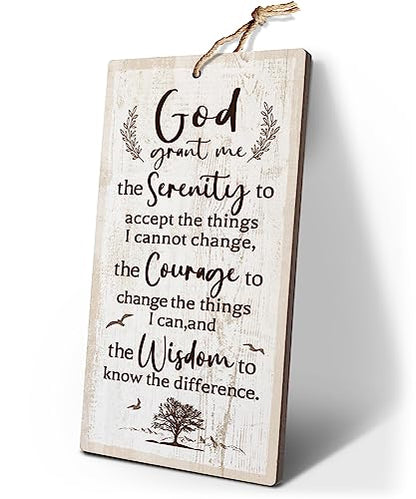 YZEXEZY Inspirational Religious Wall Decor-Serenity Prayer Sign12"x6"-God Grant Me-Christian Wall Art Gifts - style: Serenity Prayer