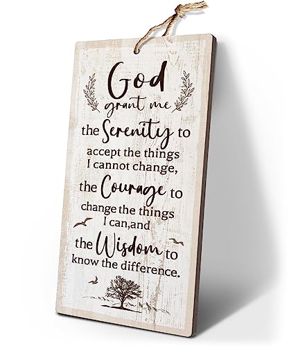 YZEXEZY Inspirational Religious Wall Decor-Serenity Prayer Sign12"x6"-God Grant Me-Christian Wall Art Gifts - style: Serenity Prayer