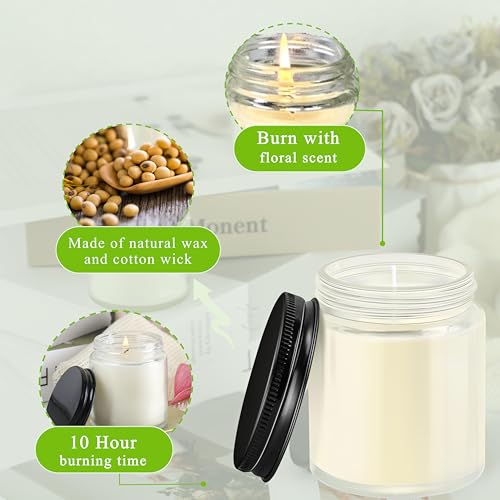 ACITHGL 36 Pcs 4oz Mini Mason Jar Candles Small Scented Candles Bulk Aromatherapy Ideal Souvenir Favors for Wedding Birthday Party (Sage, Mint, Citronella, Black) - color: Black, style: Sage, Mint, Citronella