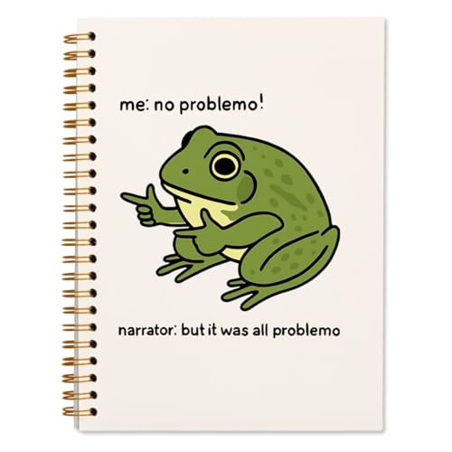 WXHUM Funny Frog Notebook Journal for Women Teen Girls, Cute Journaling Notebooks for Study Office Supplies, Frog Gifts for Women Kids Teen Girls, 5.5x8.3 - color: Frog