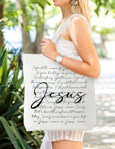 Bible Bags for Women, Christian Tote Bag, Gifts for Christian Women - color: Jesus